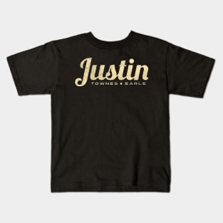 Justin Townes Earle typography Kids T-Shirt